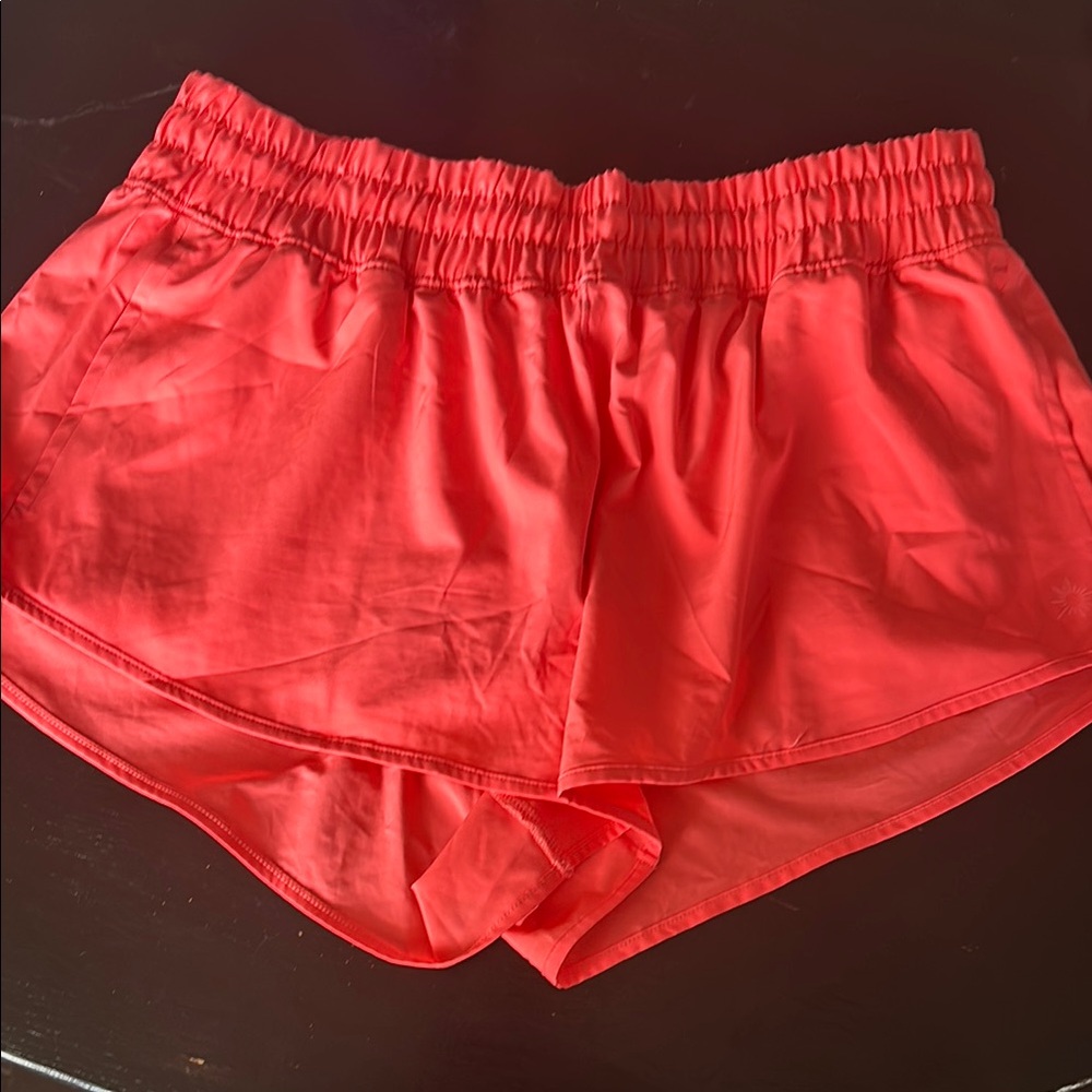 Aerie Red Athletic Shorts Lightweight Elastic Waist